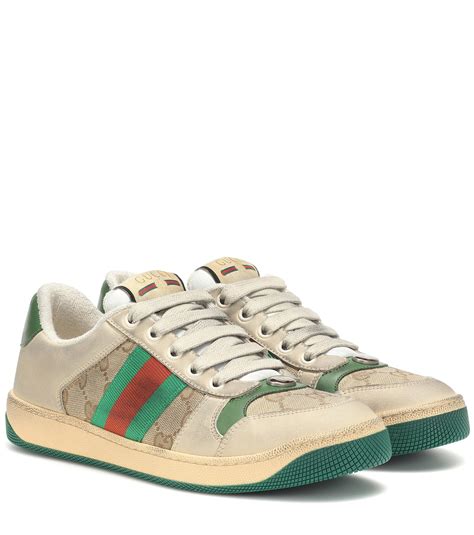 gucci beige screener sneakers|gucci screener sneakers review.